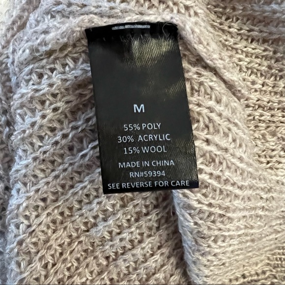 Solutions Taupe Chunky Sweater Dress Medium G-18 - Picture 6 of 11